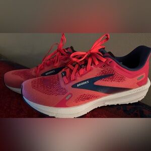 Brooks Women's Pink and Navy Running Sneakers